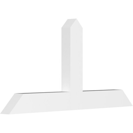 Ekena Millwork Portland Architectural Grade PVC Gable Bracket, 60"W x 30"H x 4"D x 6"F, 12/12 Pitch GBP060X30X0406POR00